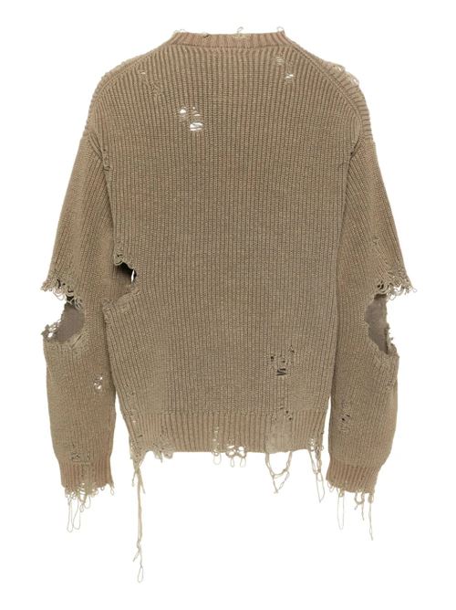 Maglione effetto vissuto Mihara Yasuhiro | J12SW502KHAKI